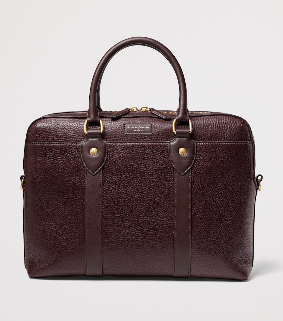 Aspinal Of London Leather The Hudson Briefcase Conker Image 2