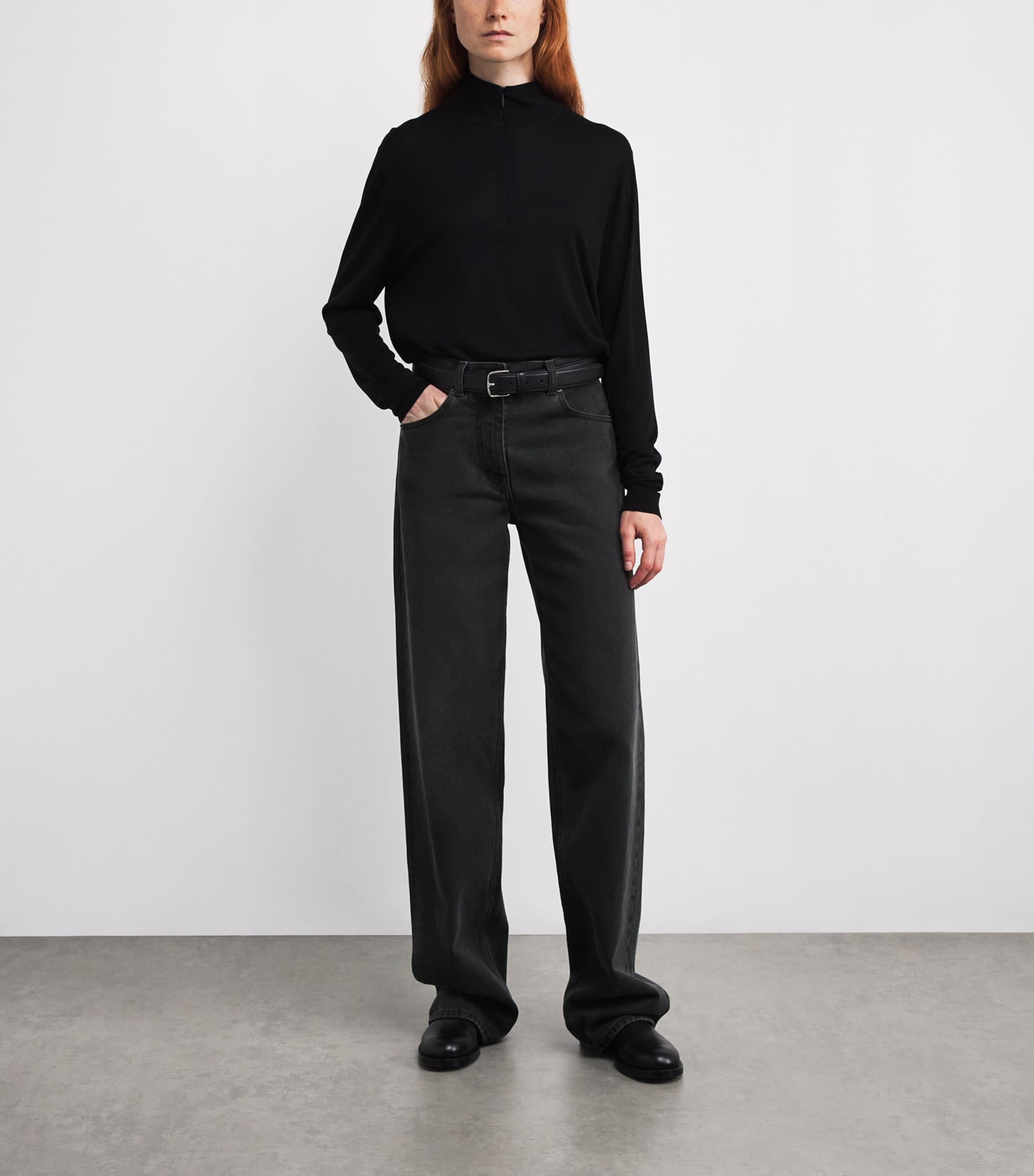 Clair High-Rise Straight Jeans FADED BLACK Image 2