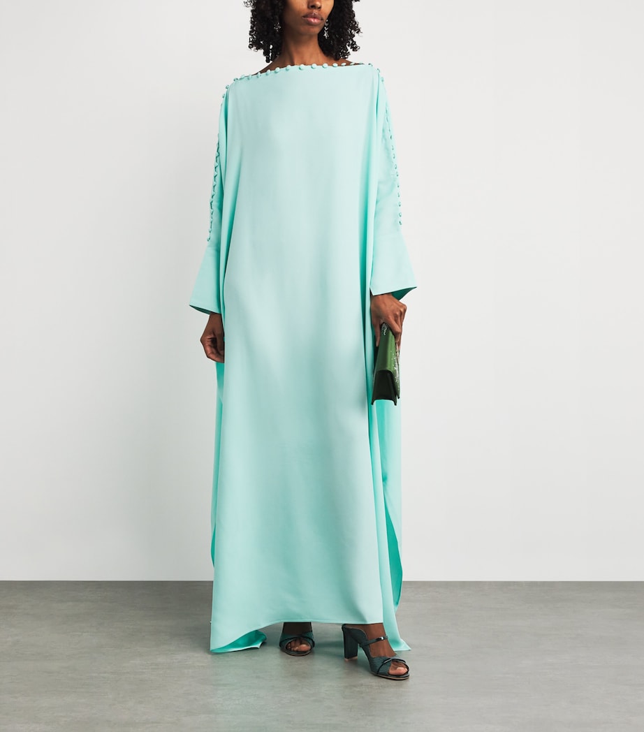 Leather Crocodile-Effect Norah Mules 70 DARK GREEN Image 6