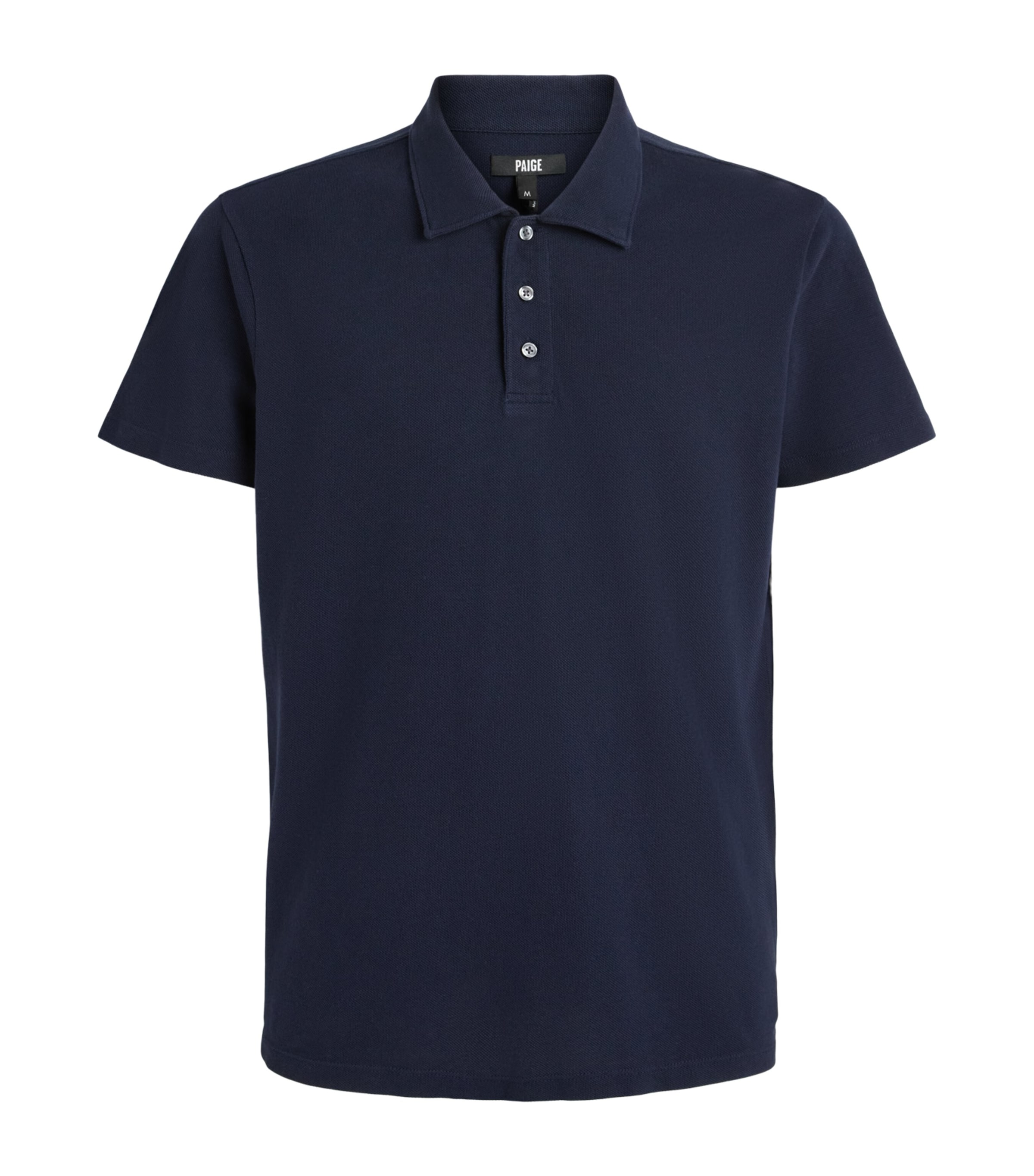 Paige Cotton Demille Polo Shirt In Black
