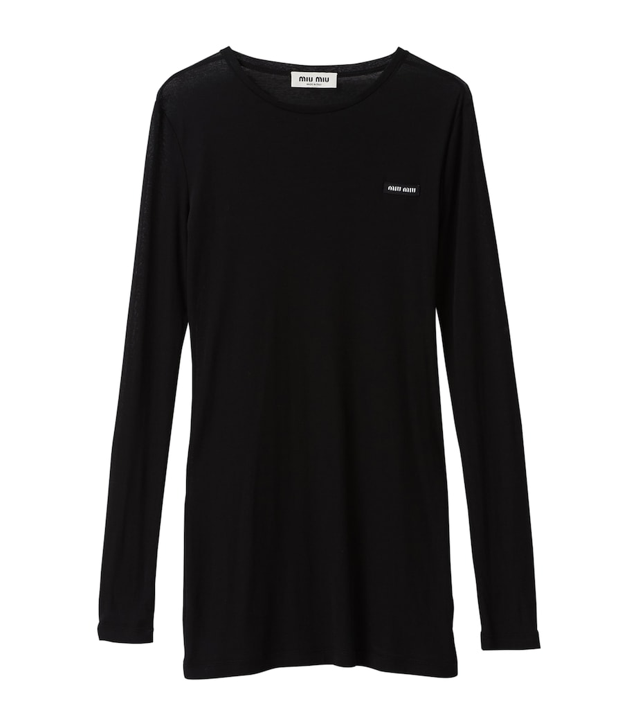 Cotton Logo Mini Dress F0002 Image 1