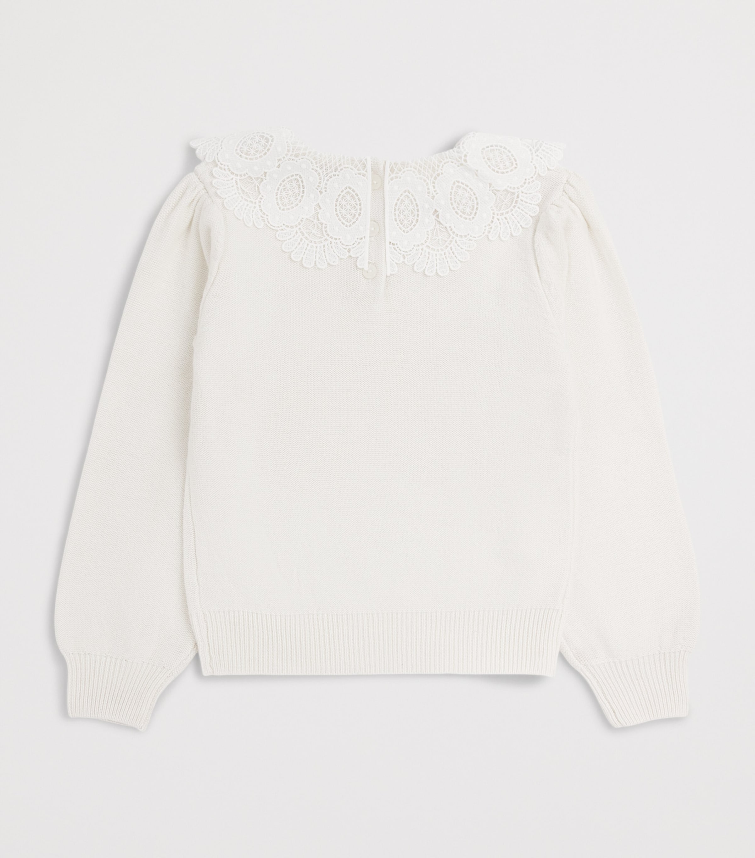 Tartine et Chocolat Lace-Collar Sweater Image 2