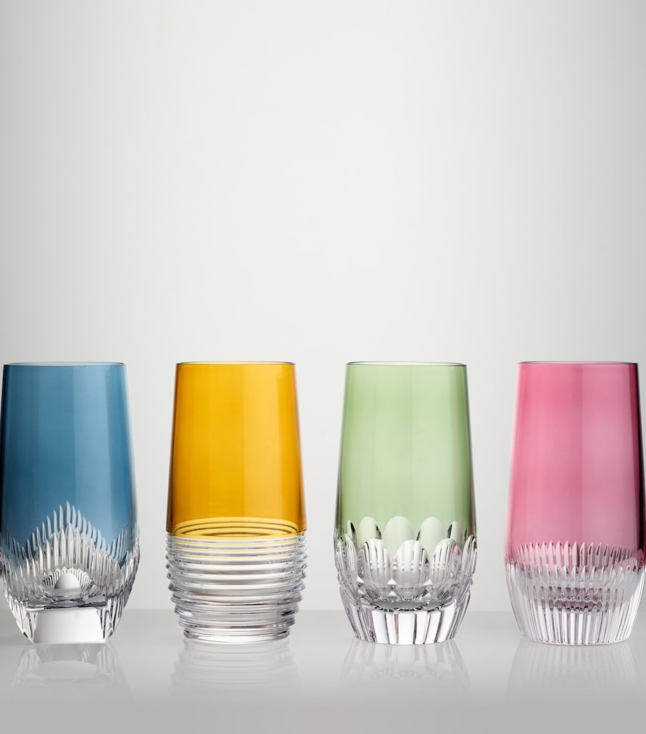 Set of 4 Crystal Mixology Highball Glasses (430ml) MULTI Image 3