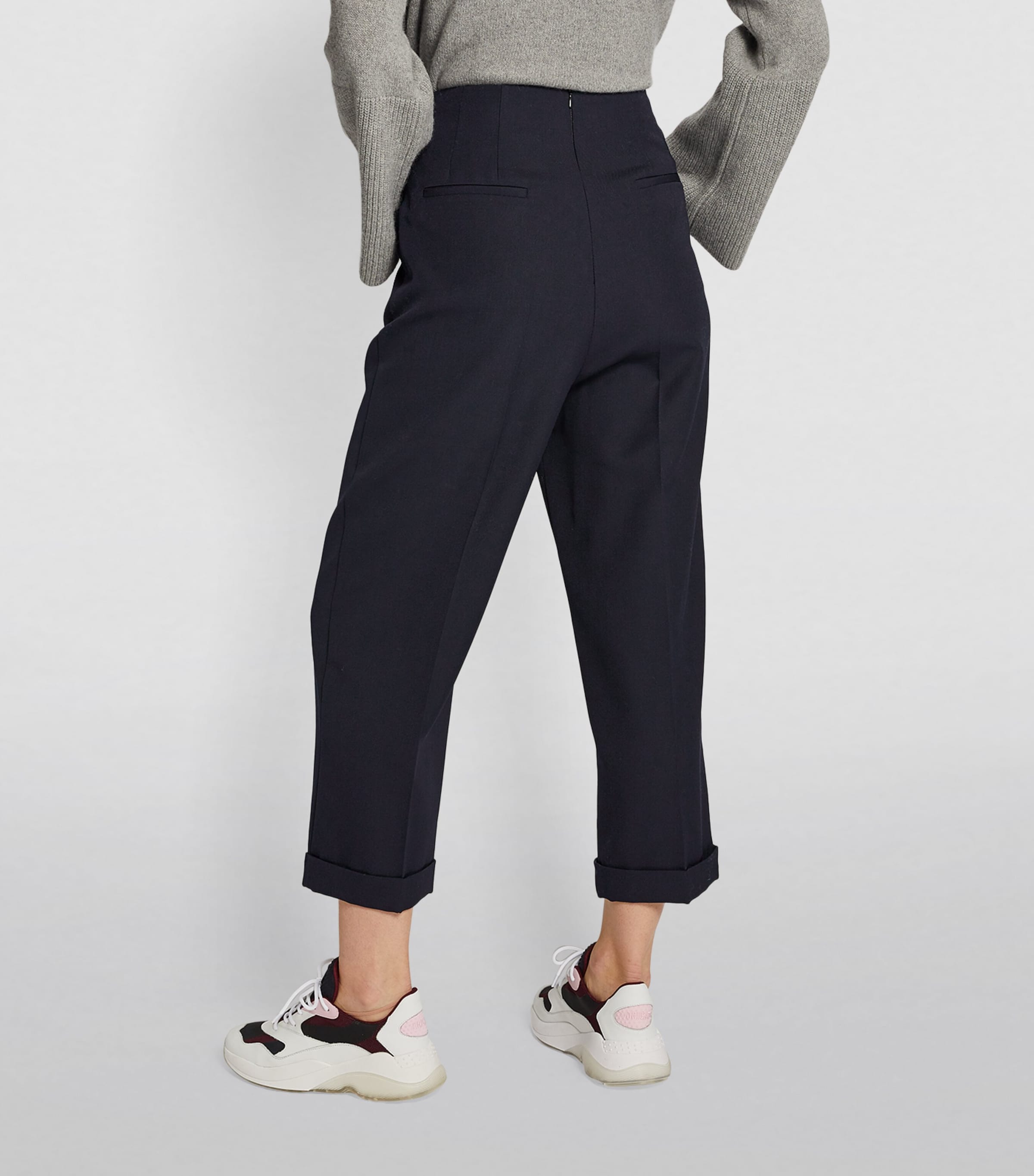 Wool-Blend Trousers NAVY BLUE Image 4