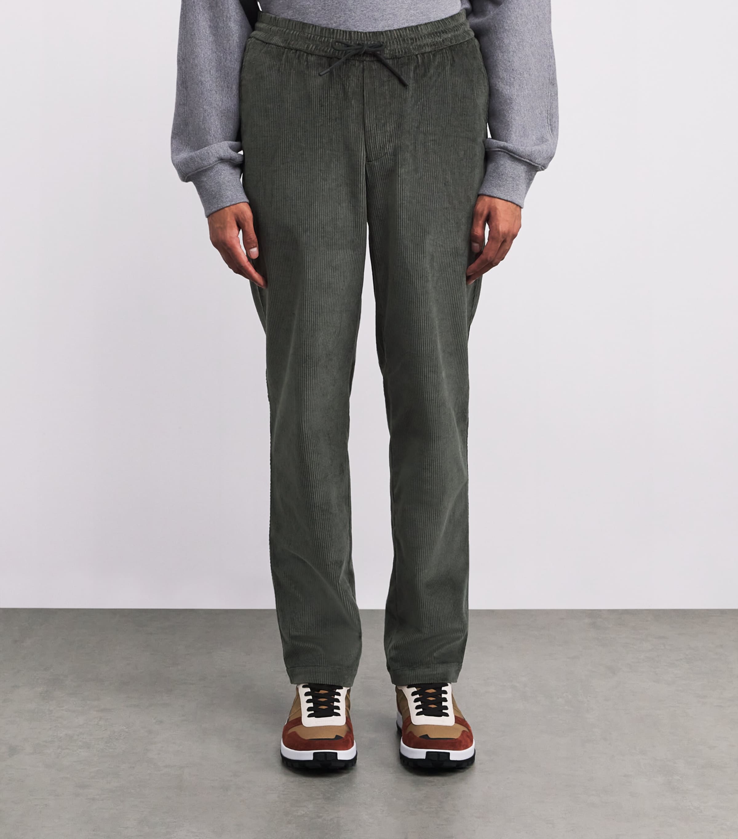 Corduroy Mindset Slim Trousers G34 MILITARY GREEN Image 3