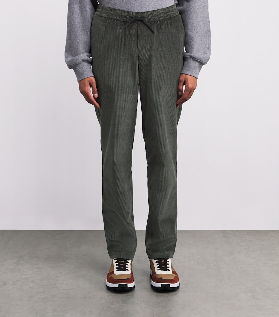 Corduroy Mindset Slim Trousers G34 MILITARY GREEN Image 3