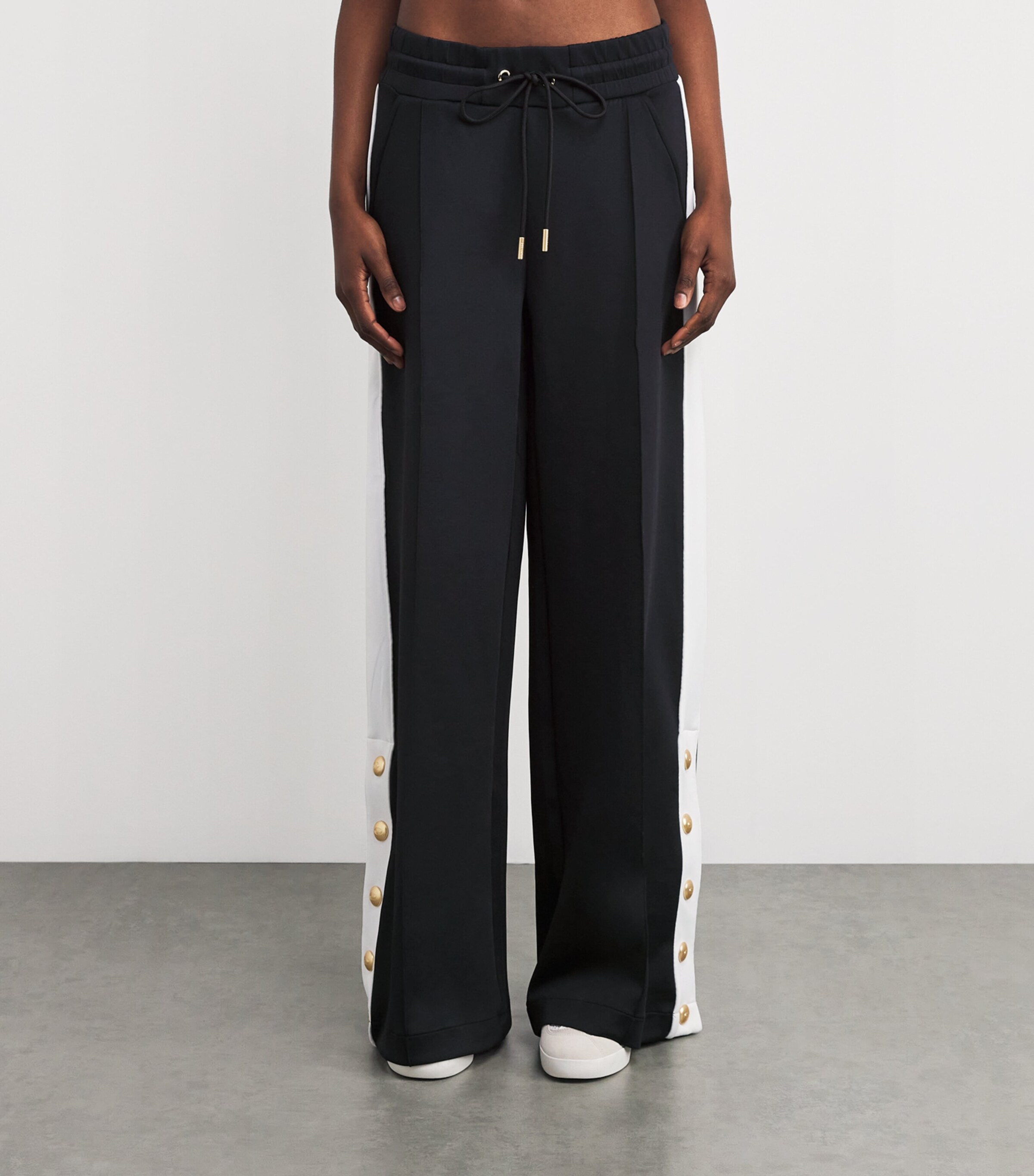 Goldbergh Womens Grimaud Wide-Leg Track Pants Black Image 3