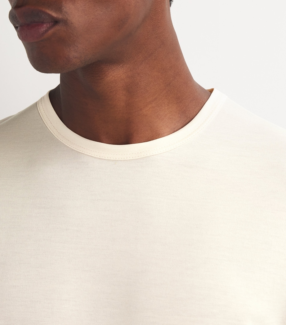 Sunspel Mens Supima Cotton T-Shirt Nuab/undyed Image 6