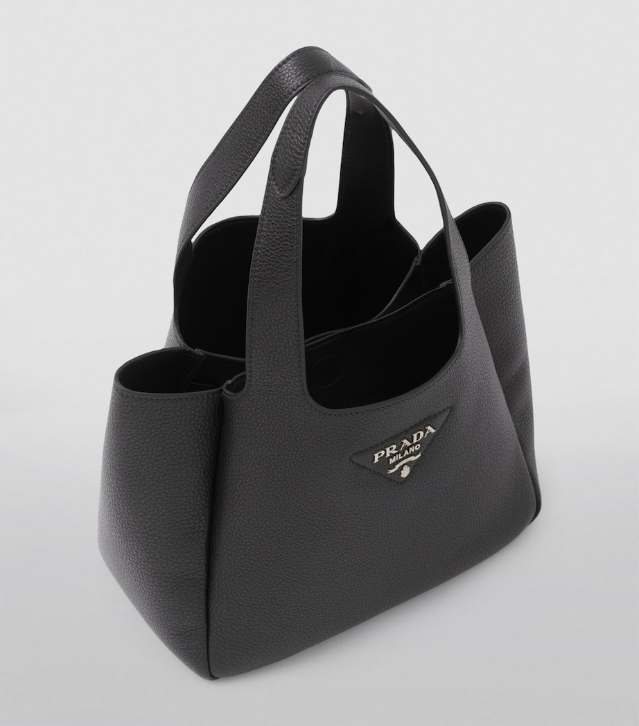 Prada Medium Leather Tote Bag Image 6