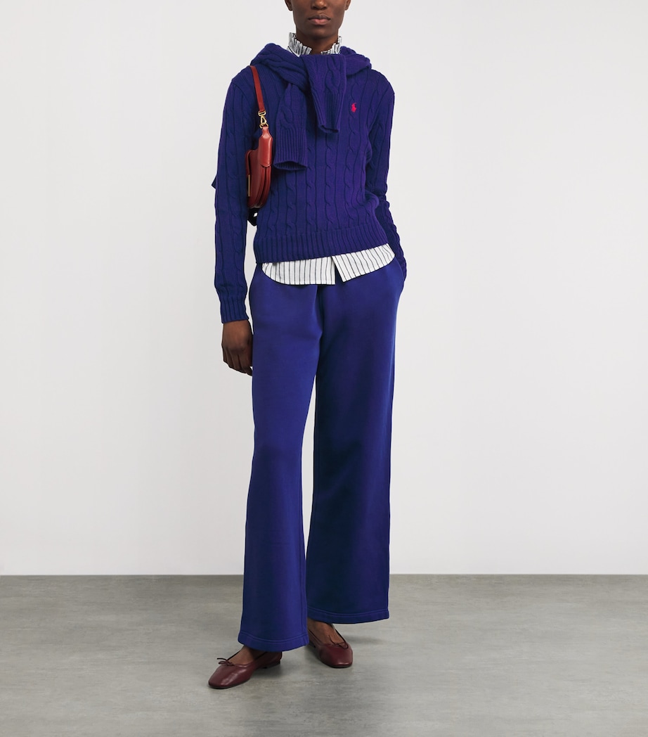 Cotton Cable-Knit Julianna Sweater FALL ROYAL Image 2