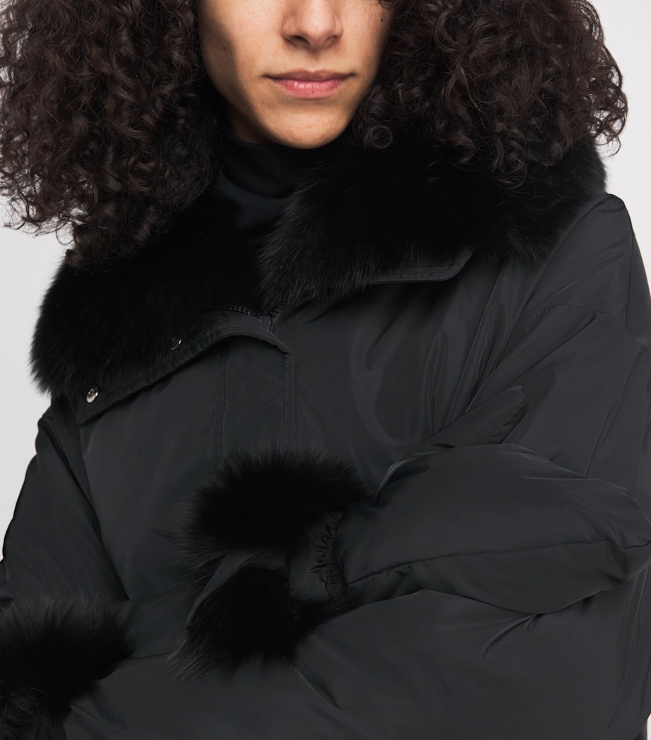 Down-Fox Fur Technical Padded Jacket C99 Image 6