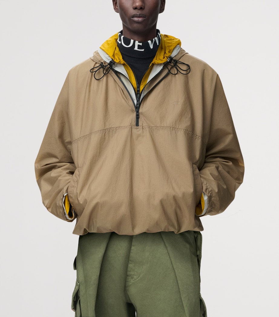 LOEWE Mens Multi-Fastening Anorak Jacket Beige Image 3