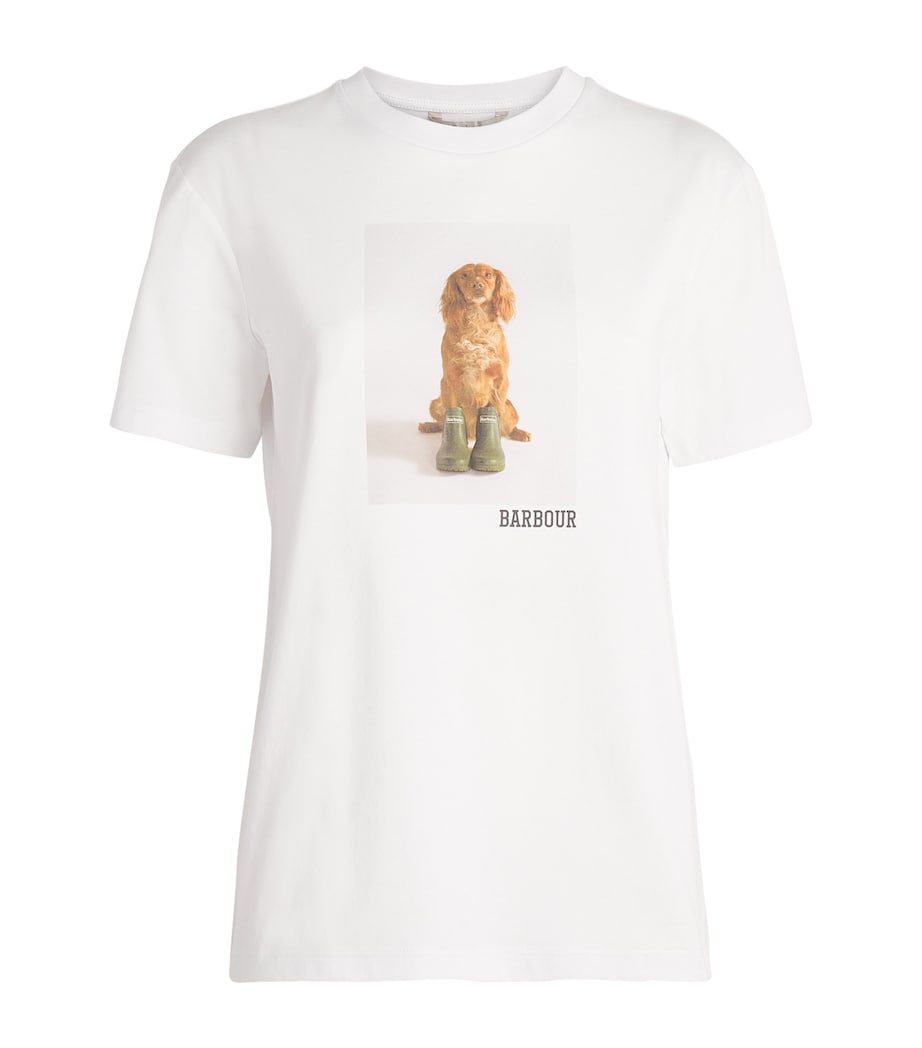 Cotton Bedale T-Shirt WHITE Image 1