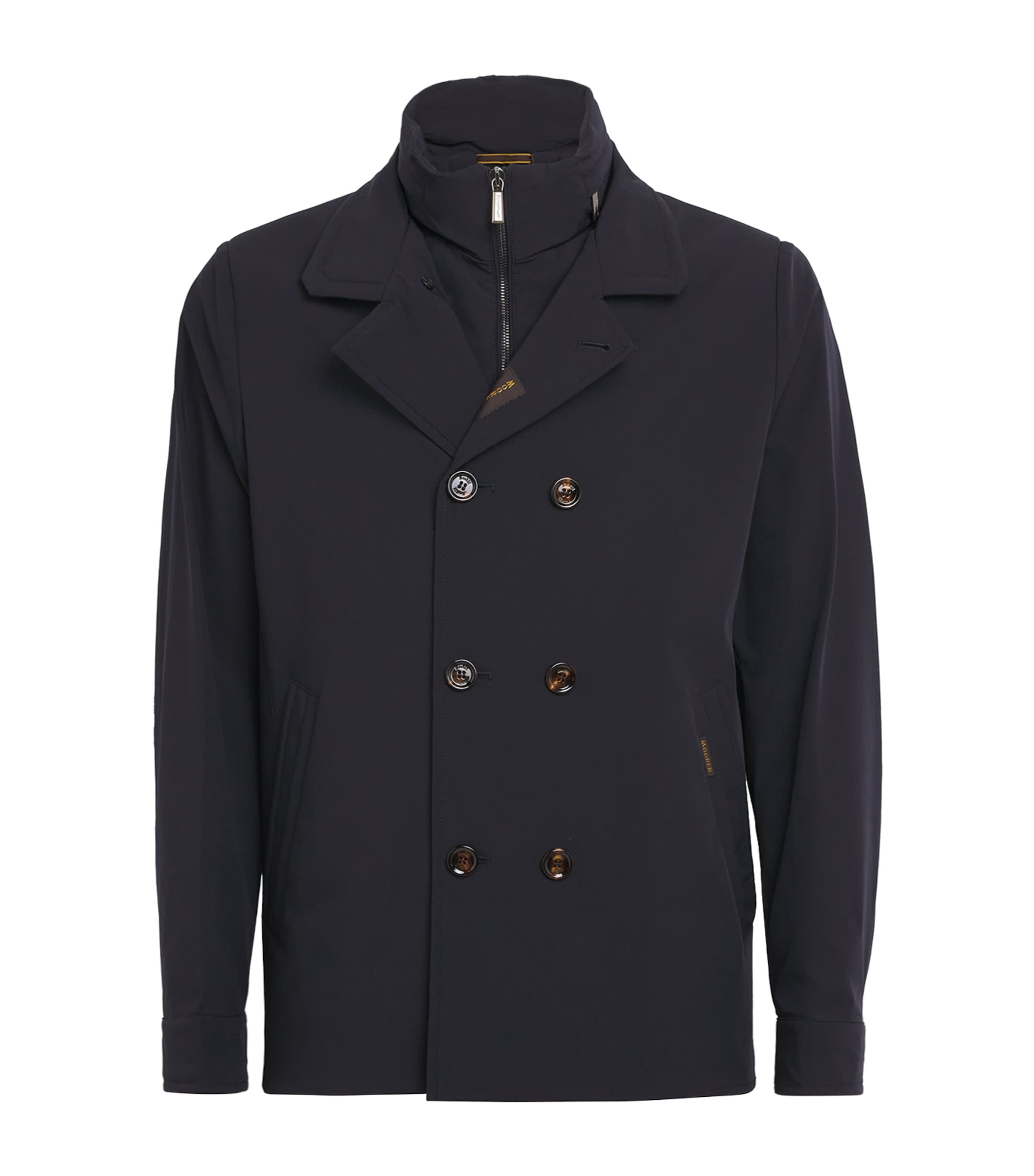 Water-Repellent Volmer-KN Pea Coat DARK BLU U0402 Image 1