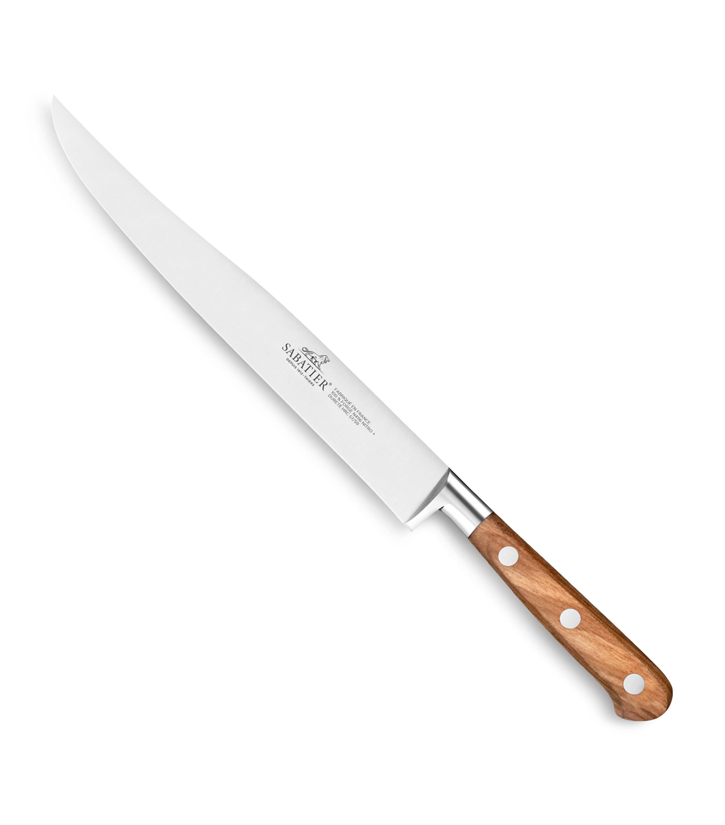 Stainless Steel Provencao Carving Knife (20cm) OLIVE WOOD Image 1