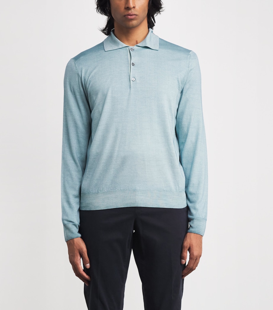 Wool-Silk Polo Sweater 821 Image 3