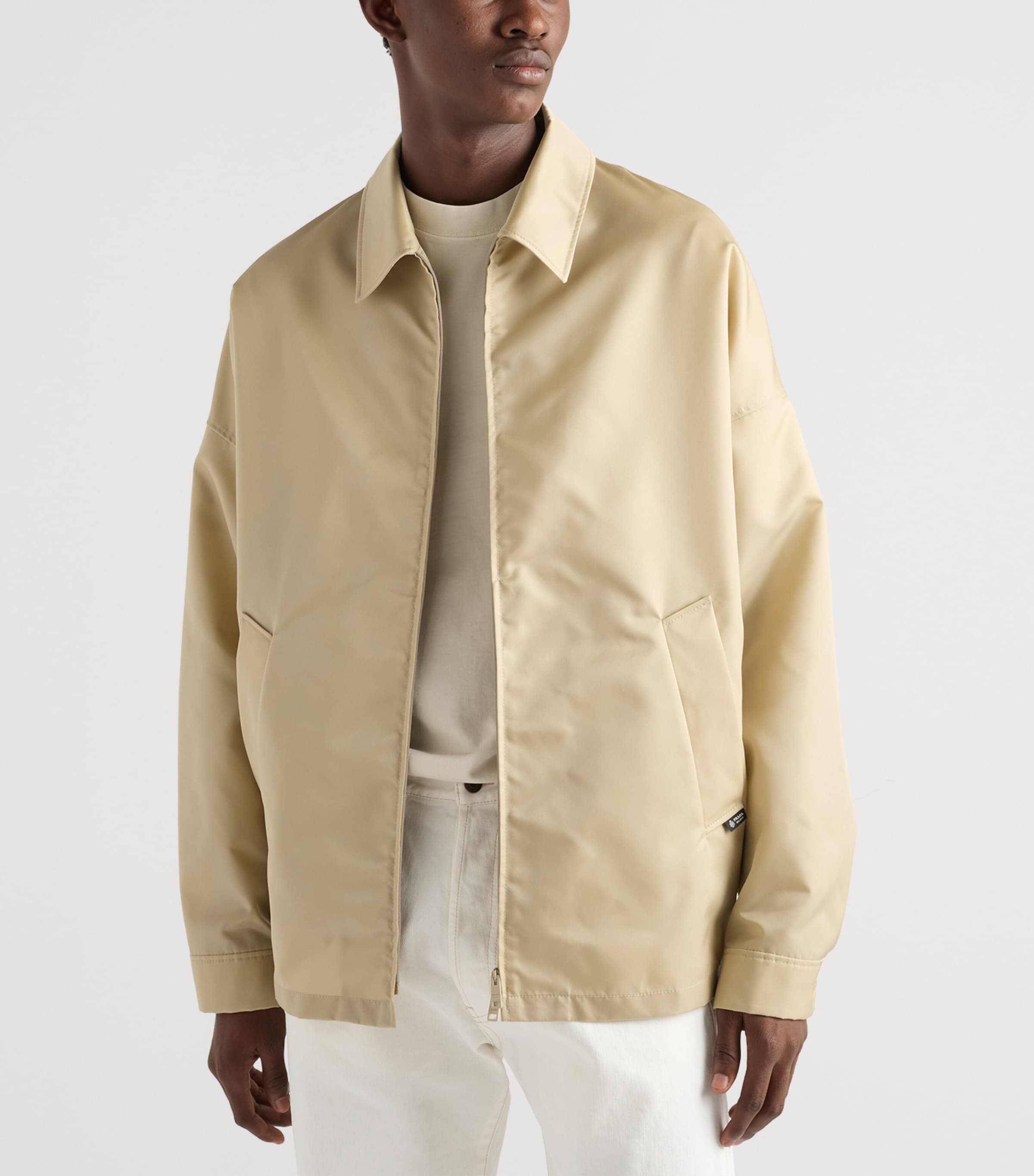 Prada Mens Re-Nylon Jacket Neutral Image 3