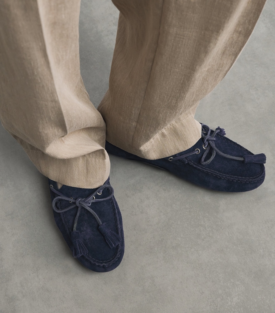 Polo Ralph Lauren Suede Tasselled Anders Loafers Hunter Navy Image 4
