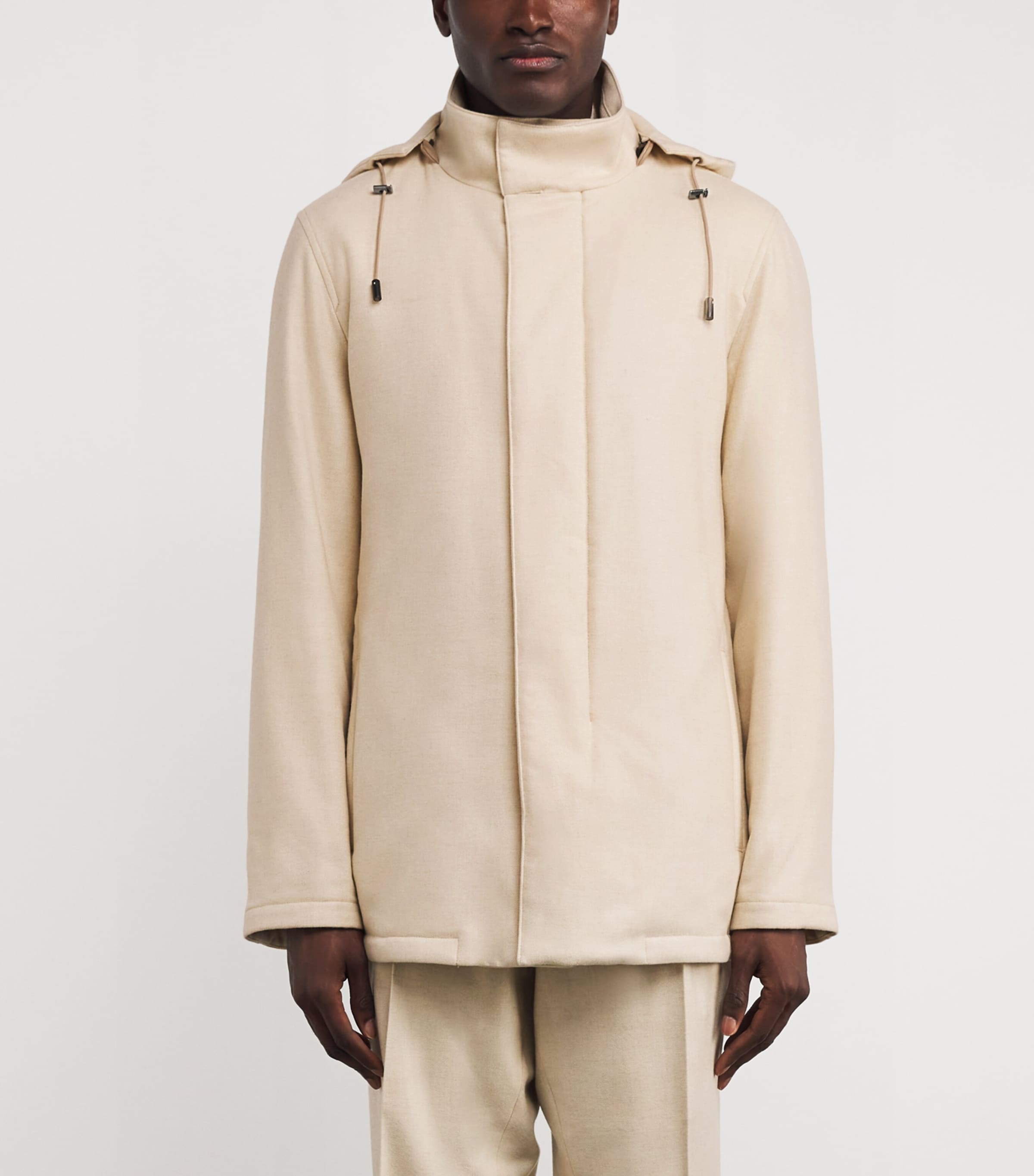 Cashmere Padded Car Coat NATURALE WHITE 9009 Image 3