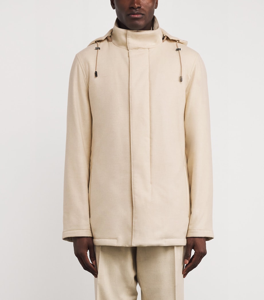 Cashmere Padded Car Coat NATURALE WHITE 9009 Image 3