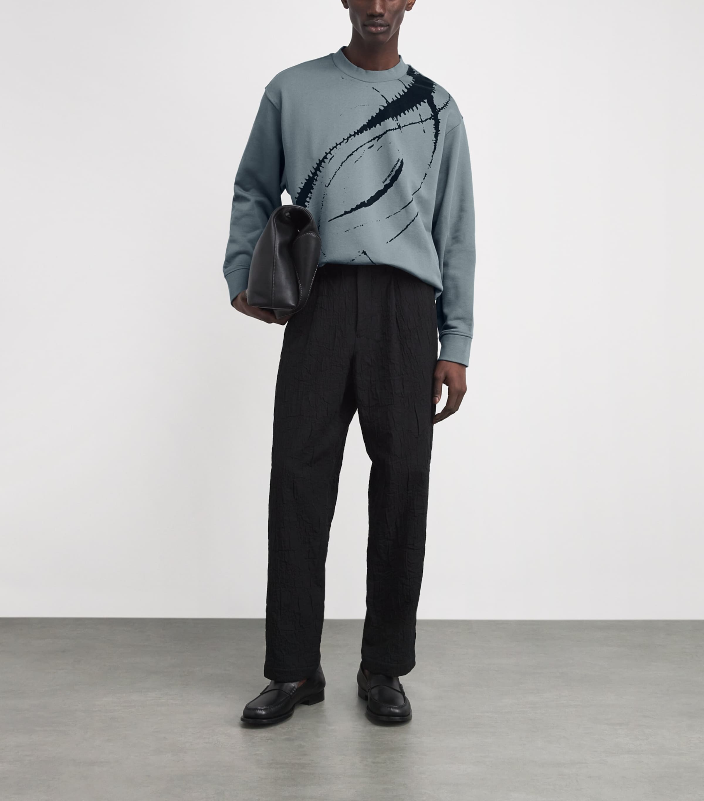 Cotton Flocked Sweatshirt U9170 Image 2