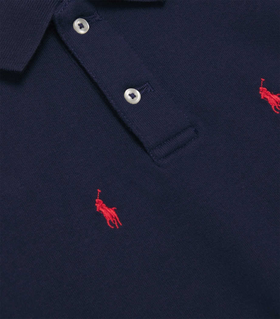 Cotton-Blend Polo Sweatshirt (7-14 Years) NAVY Image 3