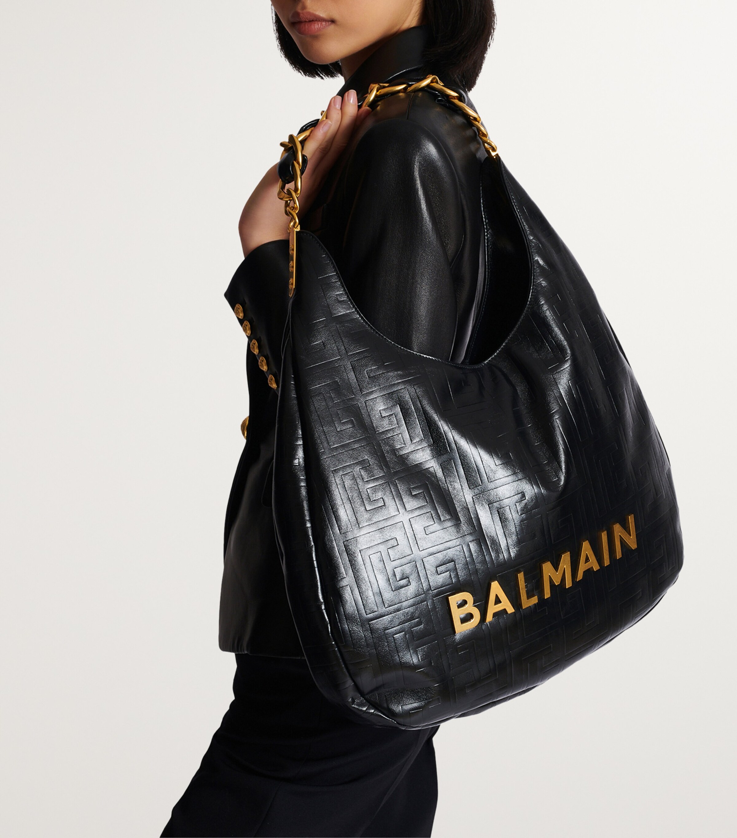 【関税＆送料込み】Balmain 1945 Soft Shoulder Bag 1945 Soft small bag in quilted leather - Women | BALMAIN