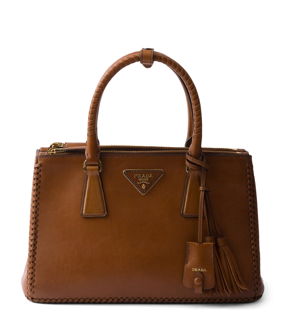 Prada Medium Leather Galleria Top-Handle Bag Brown Image 1