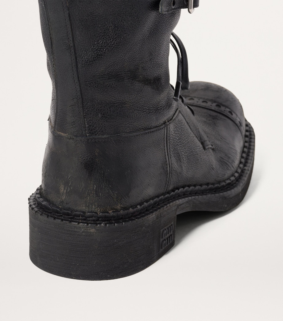 Leather Multi-Buckle Boots F0002 Image 3