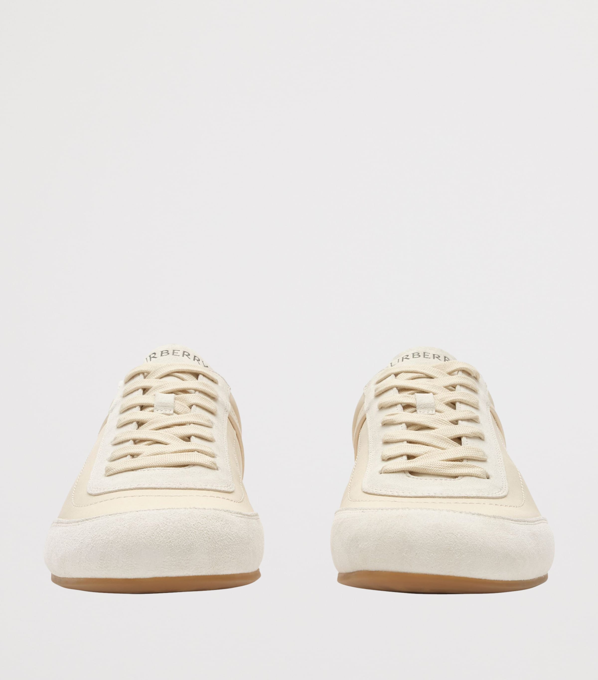 Burberry Leather Runner Low-Top Sneakers Dove Beige Image 4