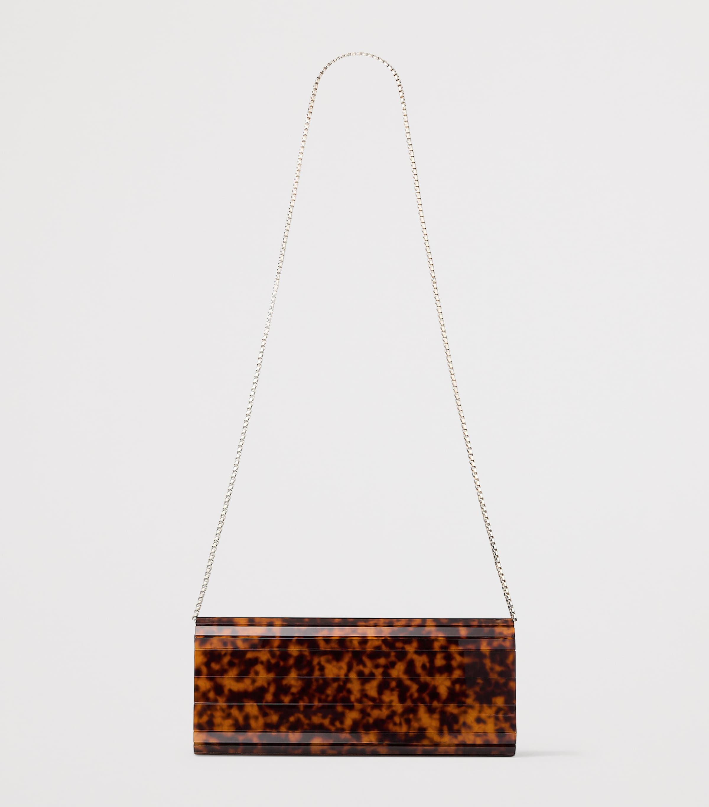 Jimmy Choo Sweetie Panelled Clutch Bag Tortoiseshell Image 3
