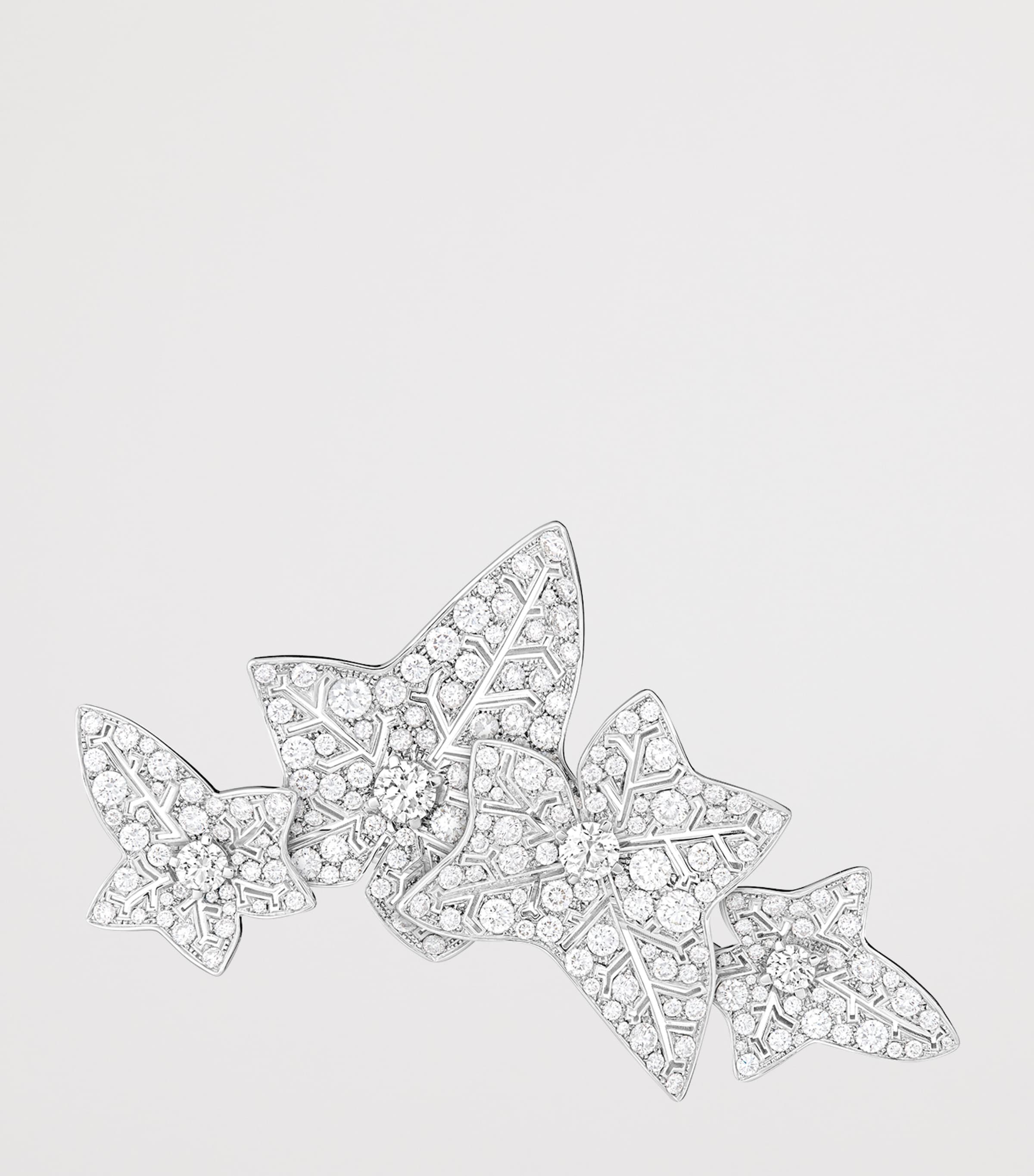 Boucheron White Gold and Diamond Lierre de Paris Two-Finger Ring White Gold Image 3