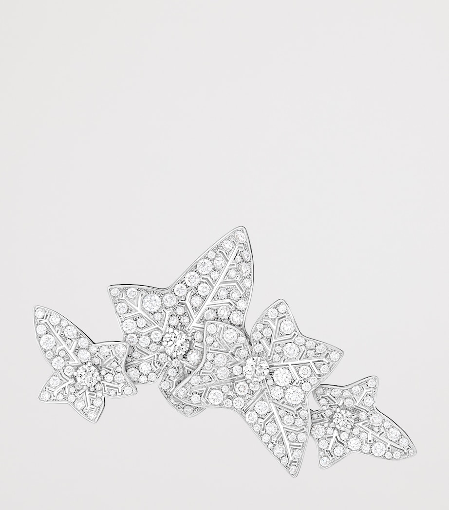 Boucheron White Gold and Diamond Lierre de Paris Two-Finger Ring White Gold Image 3