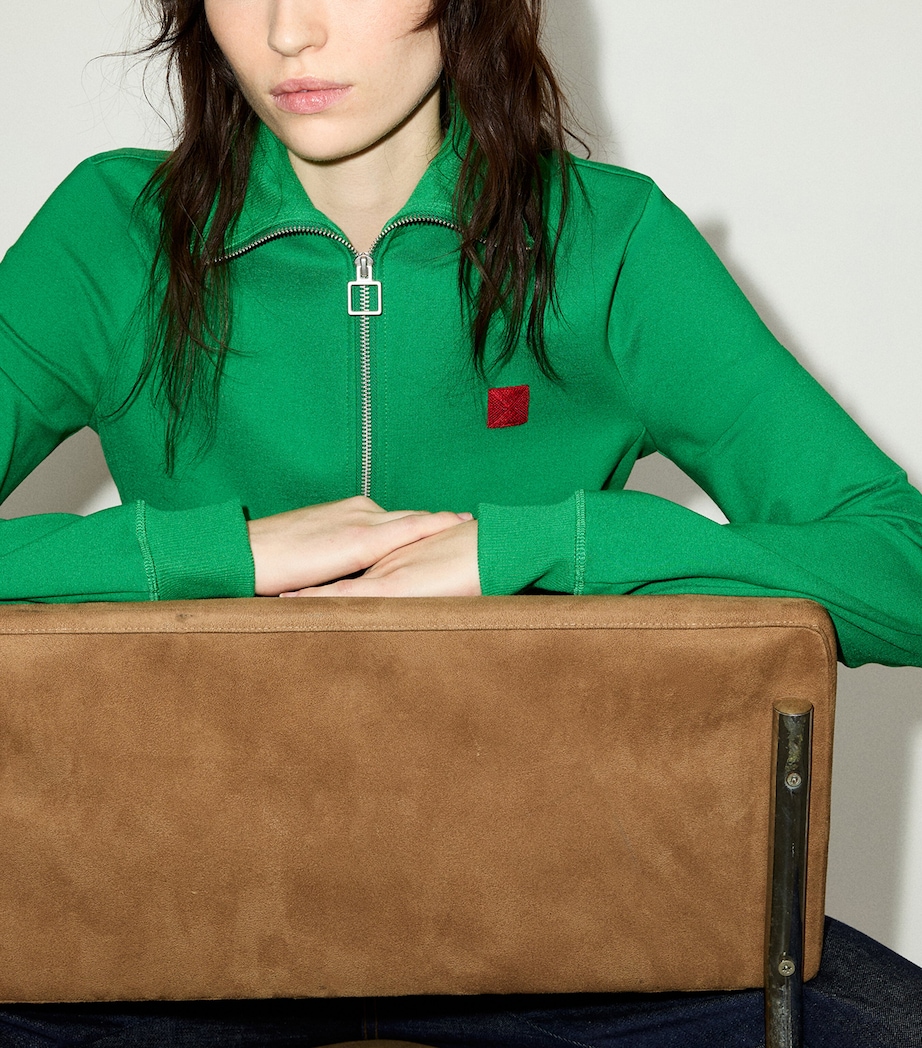 MAX&Co. Womens Cotton Track Jacket Green Image 4