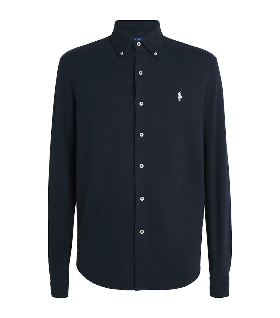 Cotton Textured Shirt NAVY Image 1