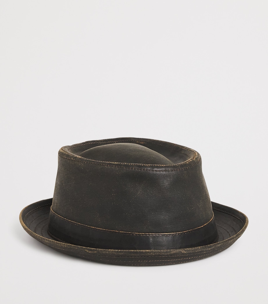 Cotton-Blend Pork Pie Hat 6 - BROWN Image 2