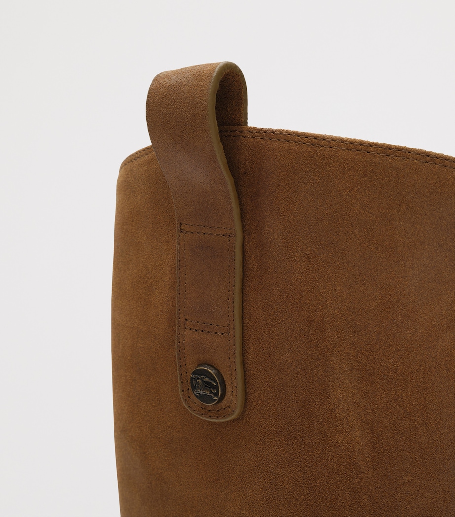 Burberry Suede Cavalier Knee-High Boots Boat Image 4