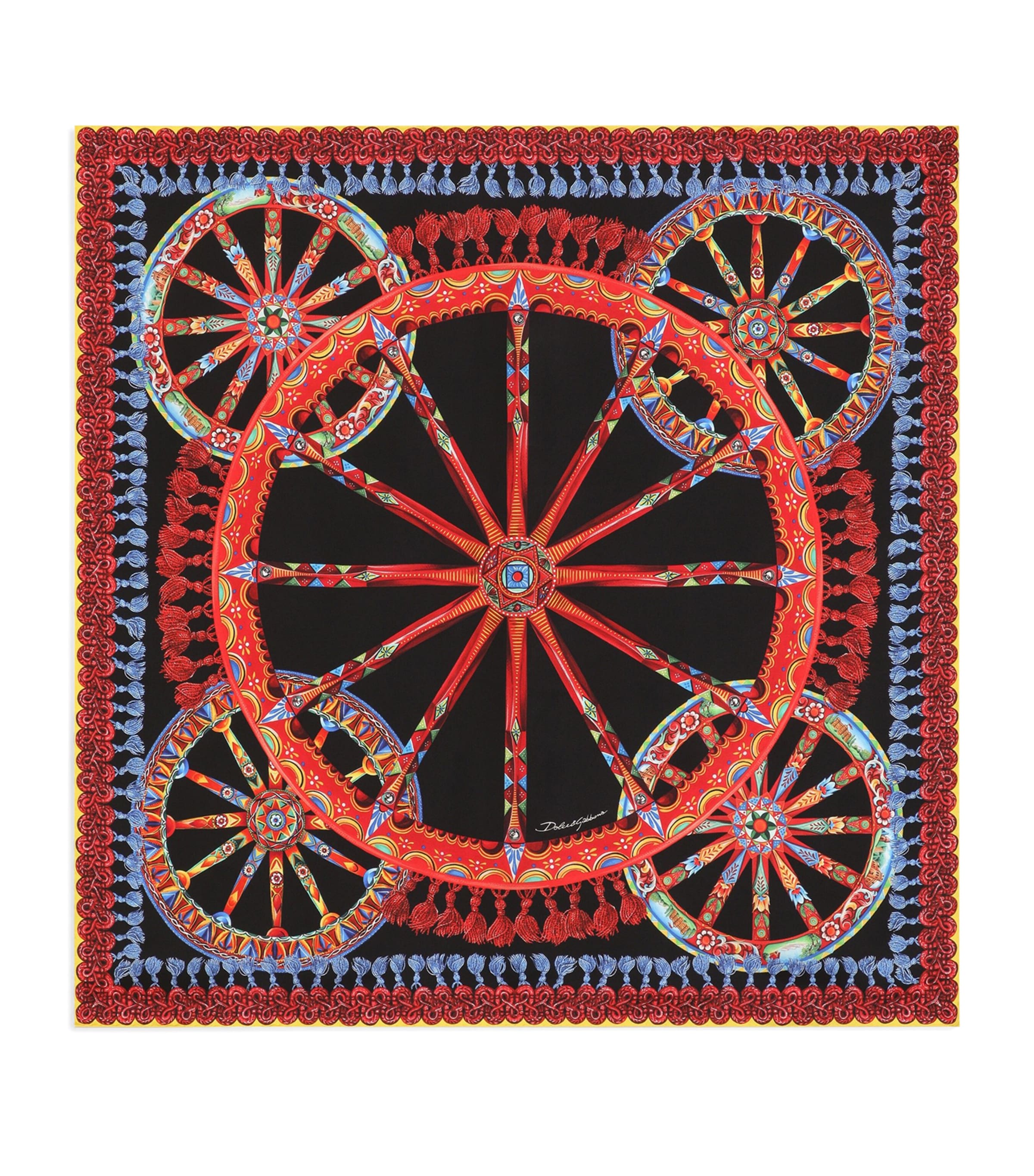 Dolce&Gabbana Silk Carretto Foulard Ruote Carretto Image 1
