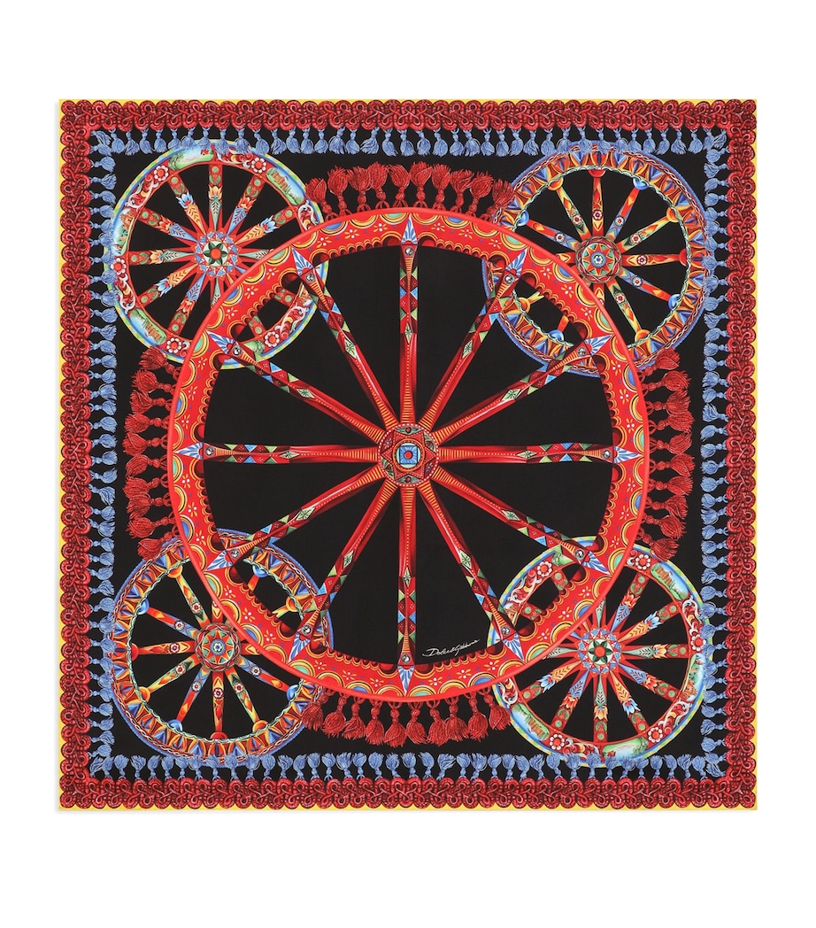 Dolce&Gabbana Silk Carretto Foulard Ruote Carretto Image 1