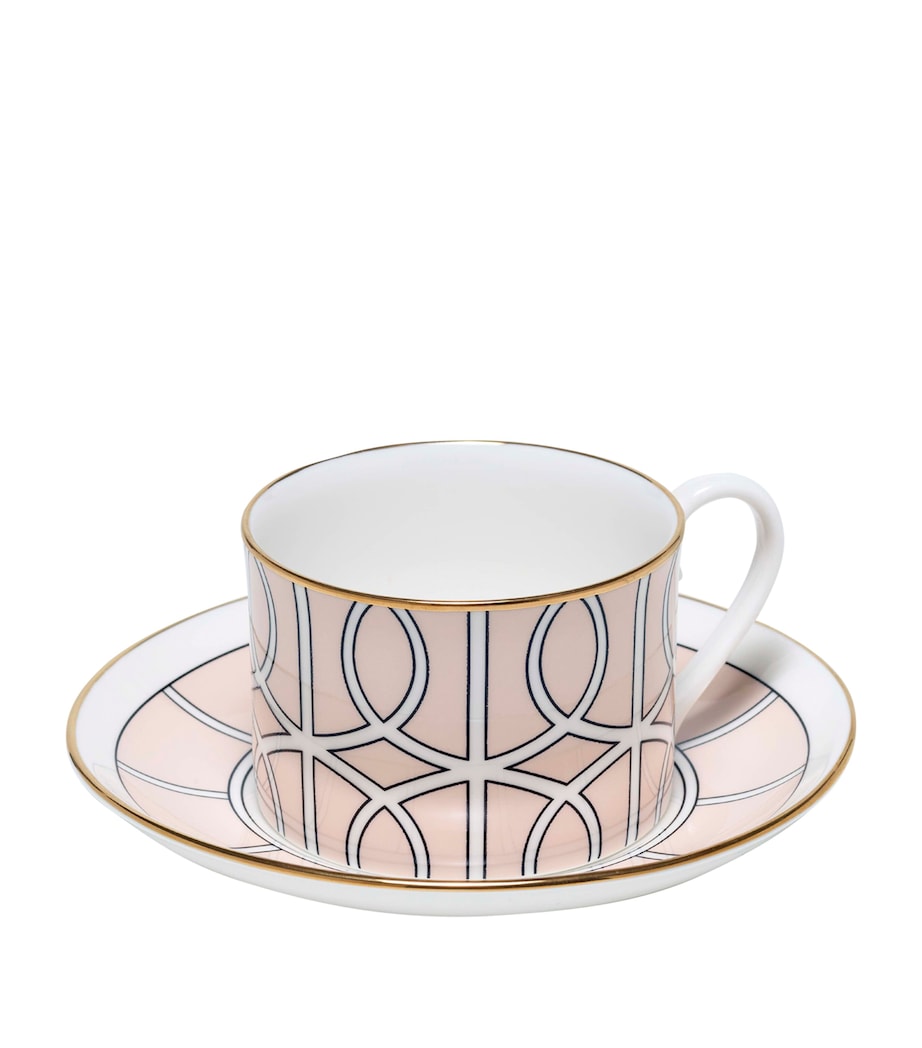 Loop Teacup And Saucer BLUSH Image 1