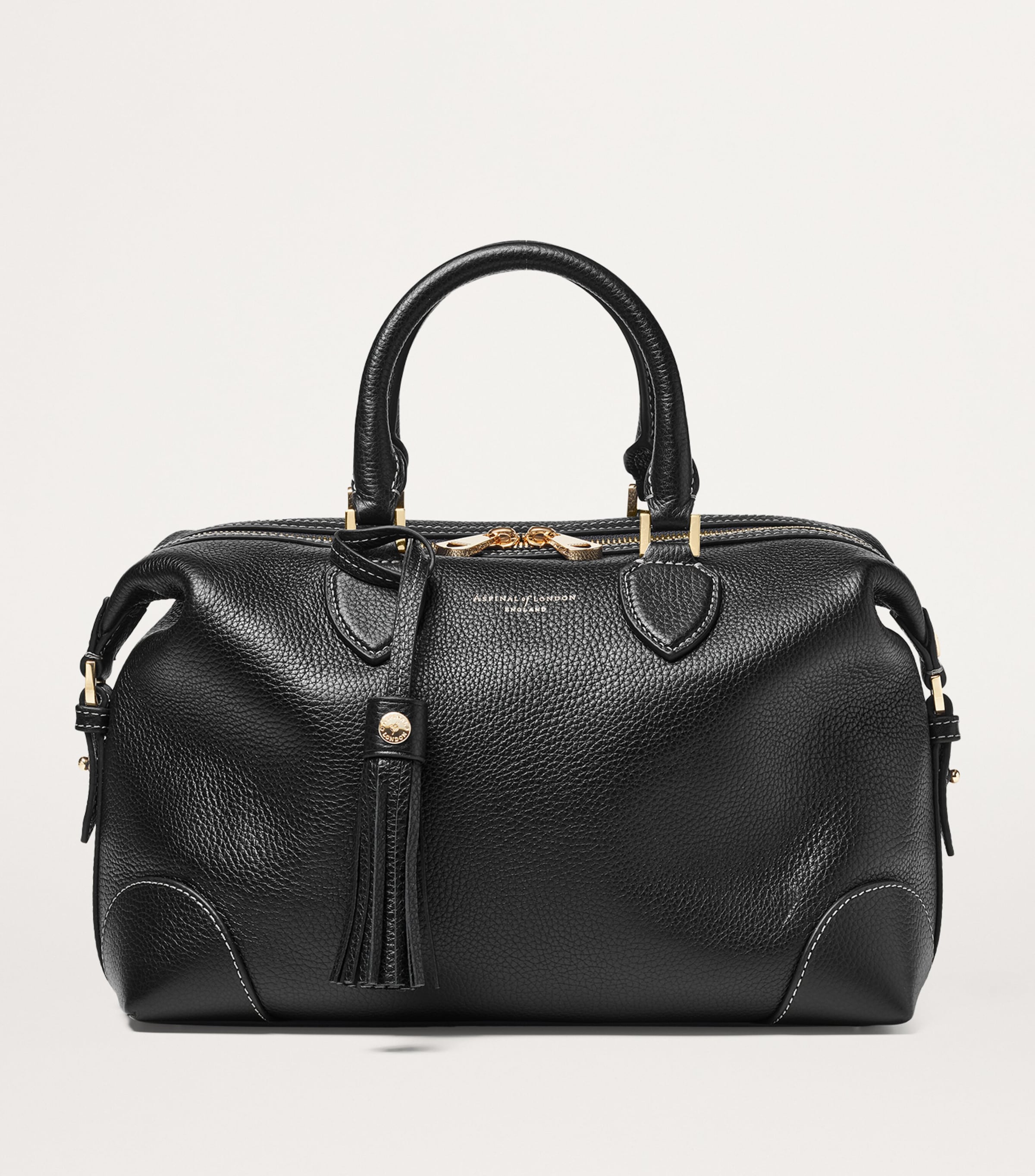 Leather Hudson Bowling Bag BLACK Image 2