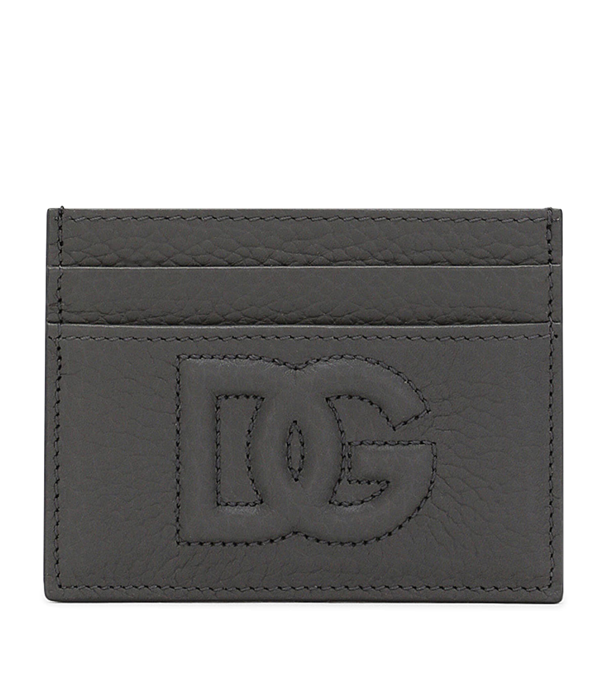 Dolce & Gabbana Dg Logo Card Holder In Grey