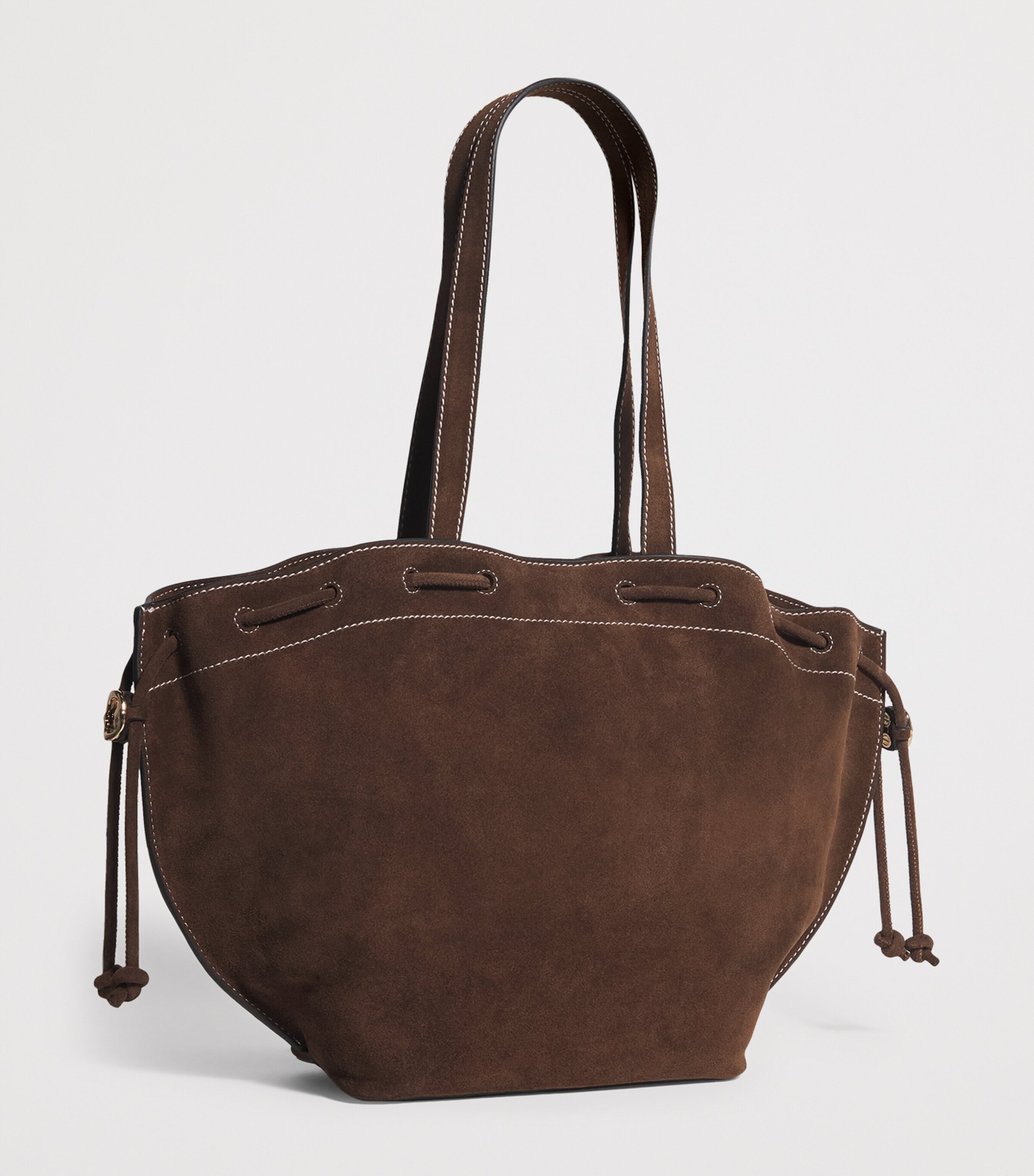 Suede Alban Tote Bag CHOCOLATE Image 3