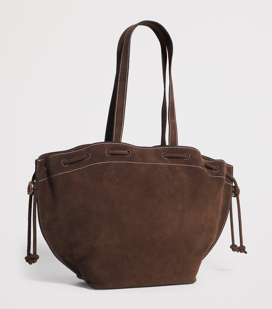 Suede Alban Tote Bag CHOCOLATE Image 3