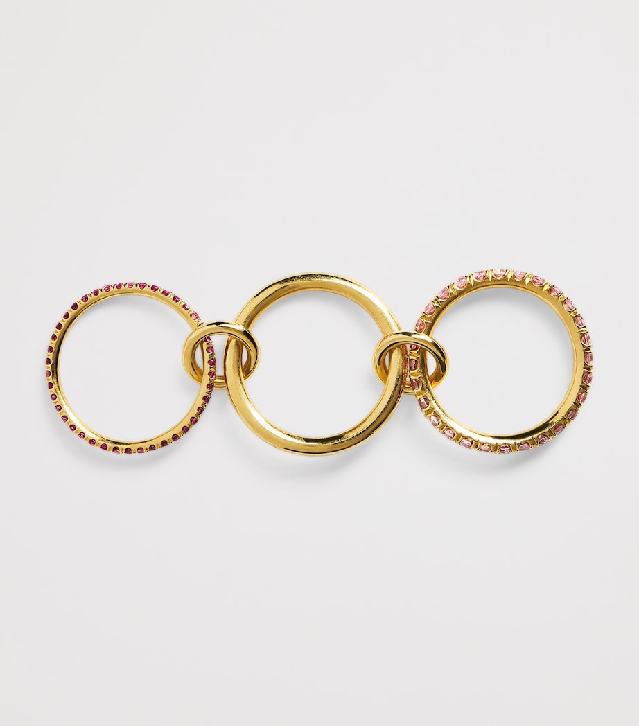 Yellow Gold and Pink Sapphire Norah Ring YELLOW GOLD Image 3