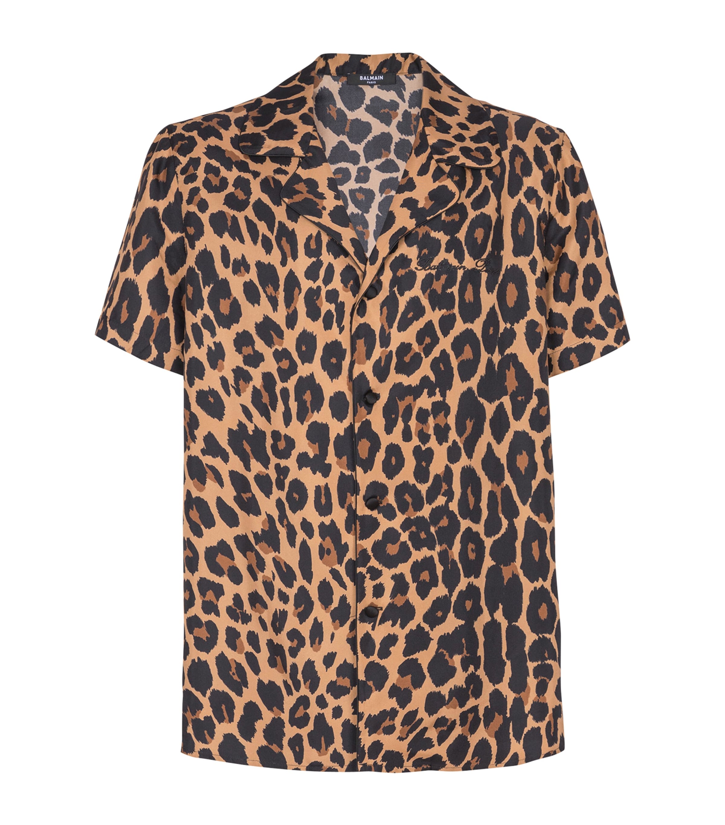Balmain Animal Print Chest Pocket Shirt In Animal Print