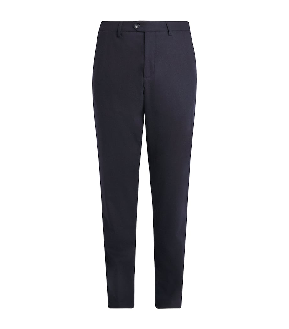 Marco Pescarolo Womens Stretch-Virgin Wool-Cashmere Trousers Navy Image 1