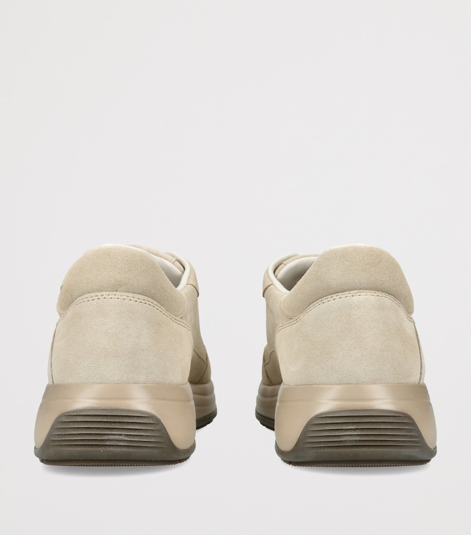 Hogan Suede H719 Allacciato Sneakers Beige Image 4