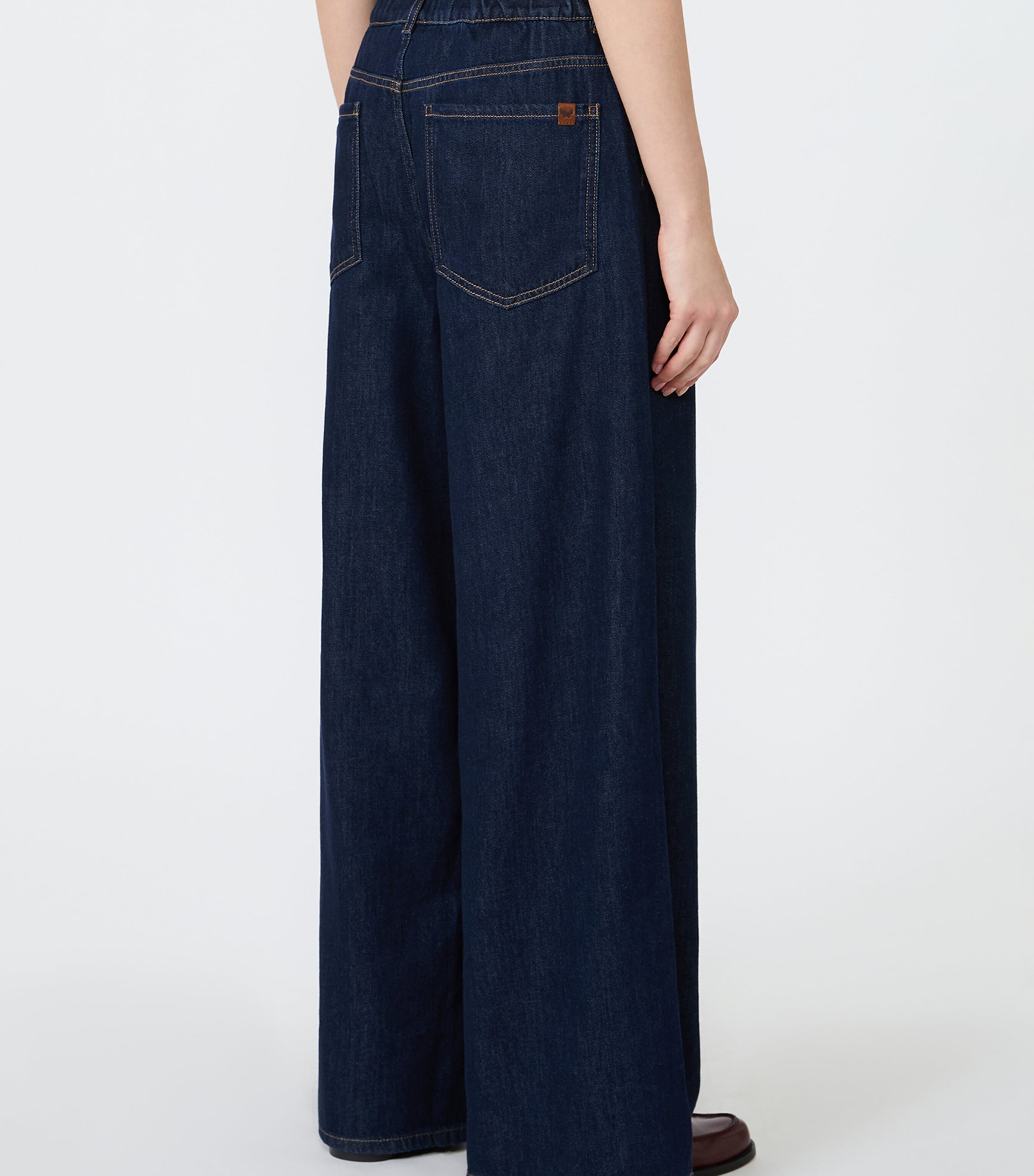 Weekend Max Mara Womens High-Rise Wide-Leg Jeans Navy Image 4