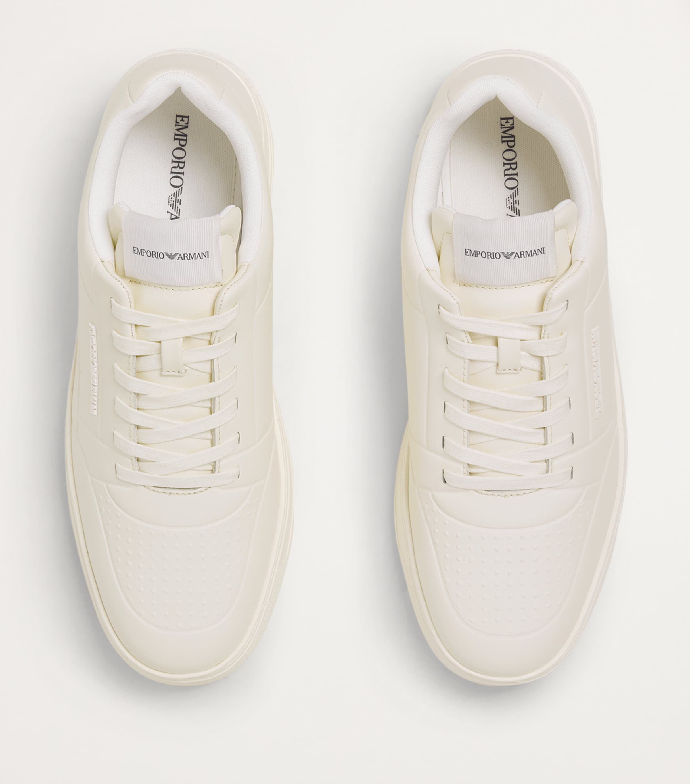 Emporio Armani Leather Low-Top Sneakers | Harrods US